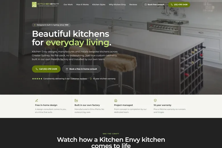 Kitchen Envy page - Kitchen renovations, Sydney