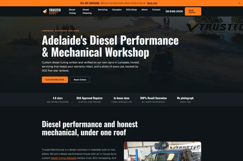 Trusted Mechanical website - diesel performance and mechanical, Lonsdale, Adelaide
